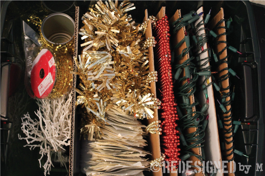 Organization tips for your Christmas decorations | Redesigned by M