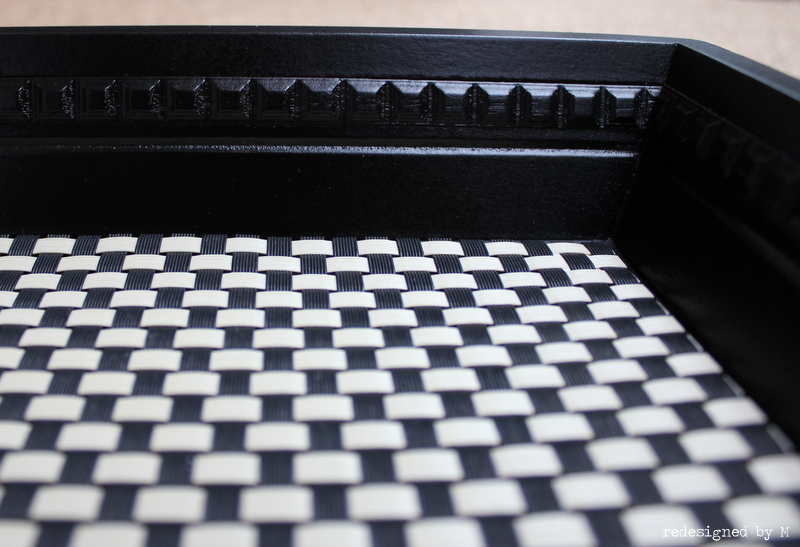 Redesigned Thrift Store Tray with Placemat and Paint | Redesigned By M