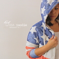 Old hoodie upcycled into wearable American flag | Redesigned By M