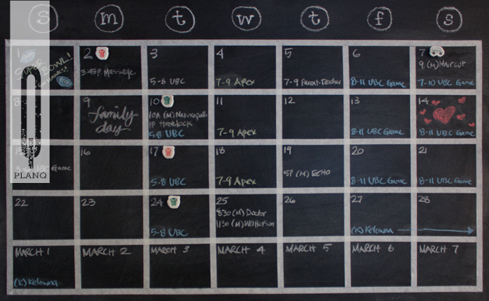 Magnetic Chalkboard Calendar | Planq Studio