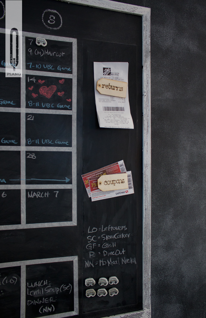 Magnetic Chalkboard Calendar | Planq Studio