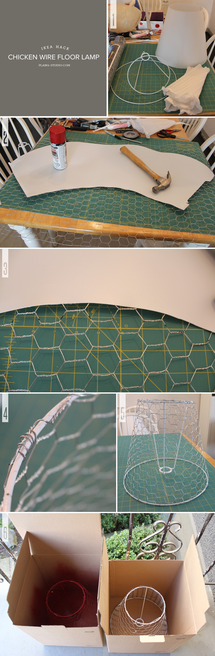 Chicken Wire Floor Lamp (Ikea Hack) | Planq Studio